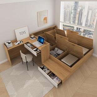 简约卧室踏踏米头柜组合小户型书床步136抽屉桌踏收纳床榻榻米可