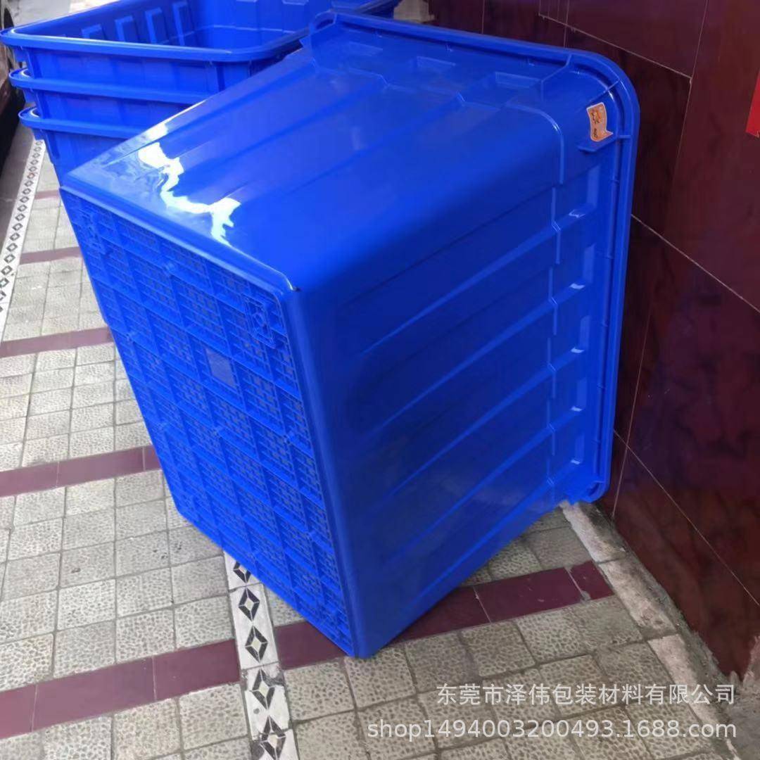 业长方形塑水箱螃蟹桶塑料鱼箱1料020*30JNE*48工0白色塑胶牛6筋
