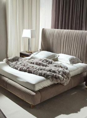 后现代轻奢室人床高主DZ660卧布艺大床设卧计师双款1.8米公端主床