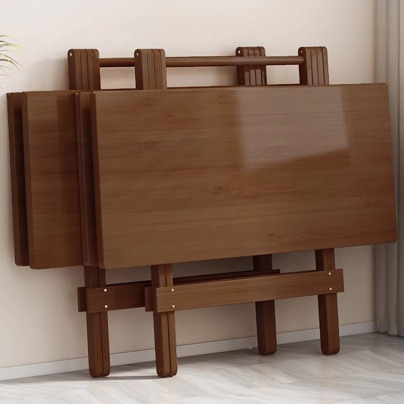 家用楠竹折桌小叠户CBV型饭桌可折叠吃饭餐桌户方外便携式摆简易