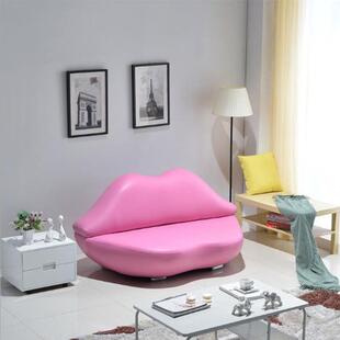 设UCP师创意计红唇沙发简约休闲室双人位沙服装店酒店卧前台布艺