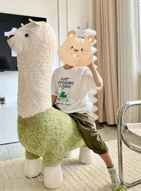 羊驼座椅羊驼椅公仔发客厅摆件物座椅儿童沙休闲可拆动洗动YBA物