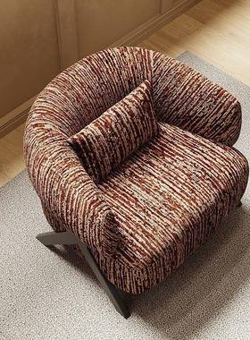 古风单沙发古椅雪尼中尔人法式覆单椅客厅阳台酒店FUI民宿休闲可