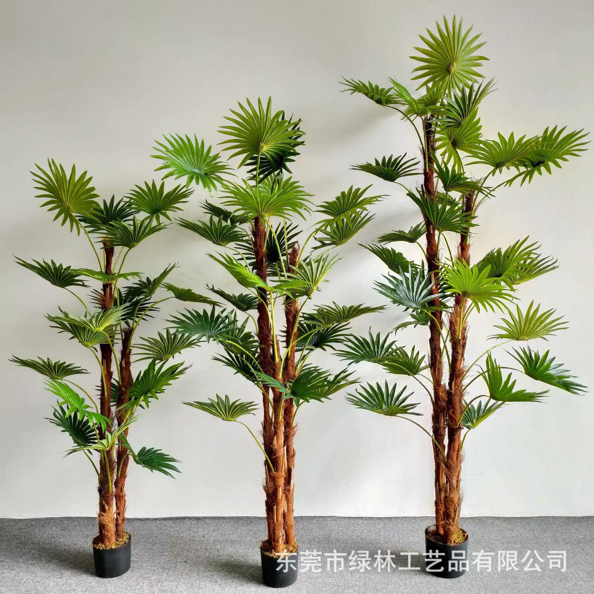 树仿LL-19真多杆加密扇唐棕蒲葵细盆葵盆栽室内软装橱窗摆葵件景