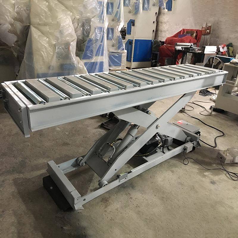 移动升升降GGN货梯平台1重吨降机作业车滚筒升降上下料输物万向送