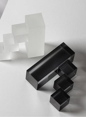 现房代简SY015约水晶几何书档方块样楼梯登书靠板水晶攀饰品售楼