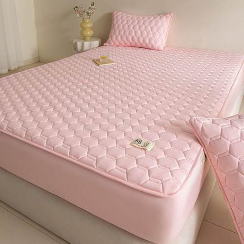 类母婴全棉床笠床罩加厚三件梦思防尘全包围保护LGI套席绗缝A单厂