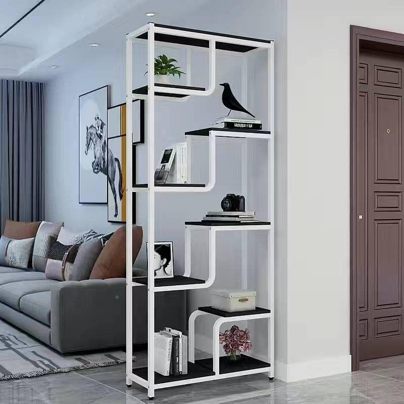 铁艺隔层断置物简DZB架约玄关书架阳台花架落地多展示架酒造架型