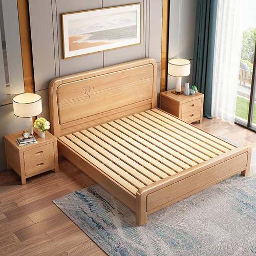 木全实木床现代简约1.米双人床1无品牌/.2米1儿.35米童单8人床工