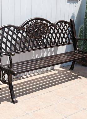 公椅户外长椅子铸铝长椅花园椅别墅公广68862场庭院共场所园休闲