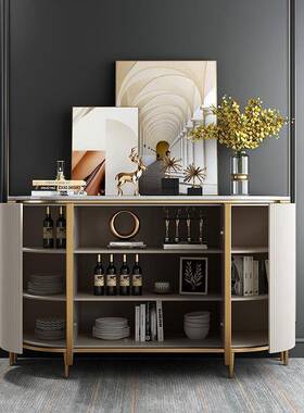 式奢玄柜现代简tb-63154约关客厅入户储轻物柜靠墙大意理石装饰美