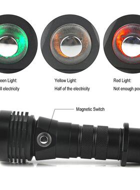 厂照家潜直销潜亮水手电筒可充电QKA水下明强光防水超夜探照灯