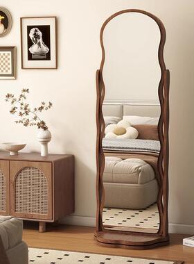 XVQ洞洞板穿衣镜衣帽架旋镜一体镜子可转全身落地衣女生家用卧室