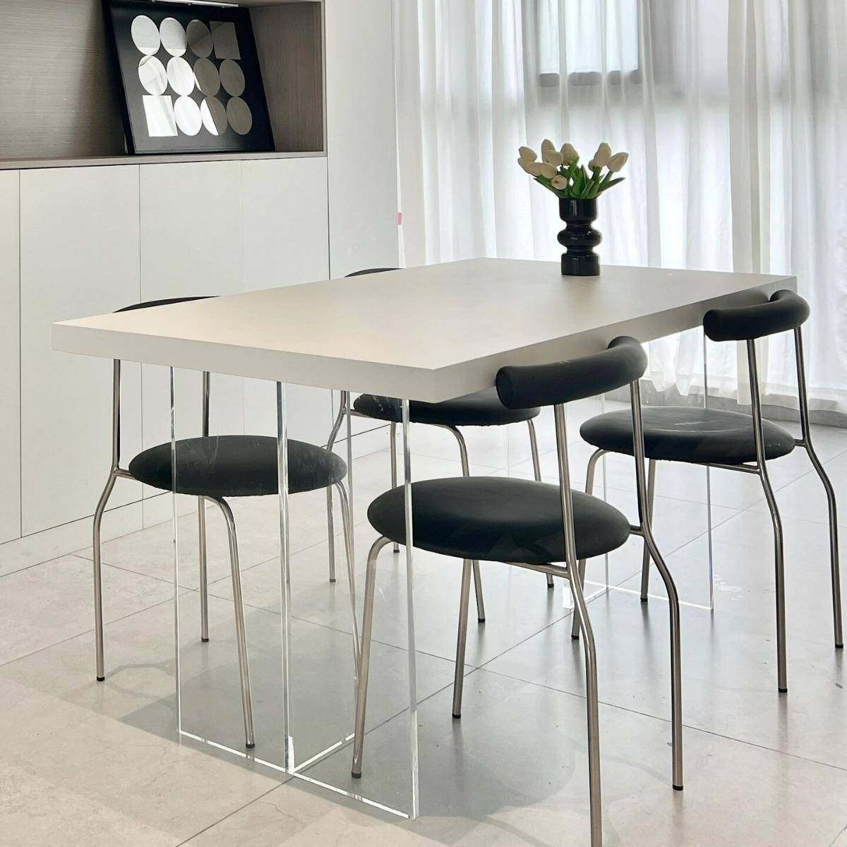 亚克力岩板餐桌小透简约网明红岛台奶油轻奢户型白色浮mx031长方,商业/办公家具,餐桌椅系列,淘宝优惠券,粉丝福利购,淘宝优惠卷