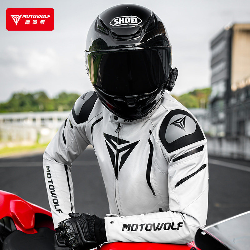 冬季机车赛车服摩托车骑行服防摔保暖防水骑士装备男夹克修身上衣