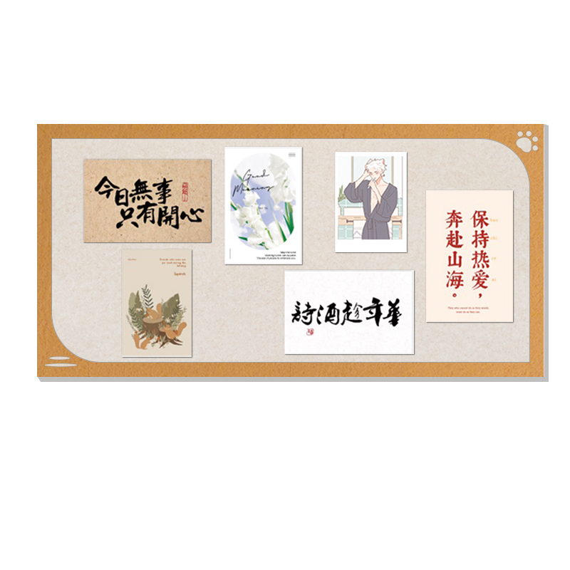 不伤墙相框毛毡板照片墙免打孔挂墙房间装饰背景板自粘展示墙贴