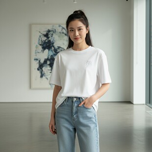 GIRDEAR/哥弟新款春夏爆款洋气修身显瘦设计感短袖女款t恤130091