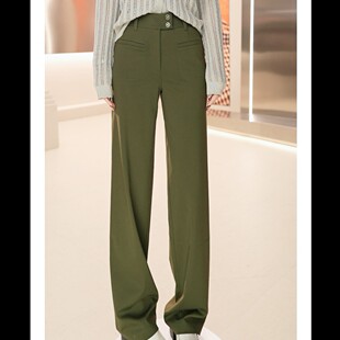 Girdear/哥弟春夏爆款新款经典招牌四面弹洋气窄版直筒裤女110019