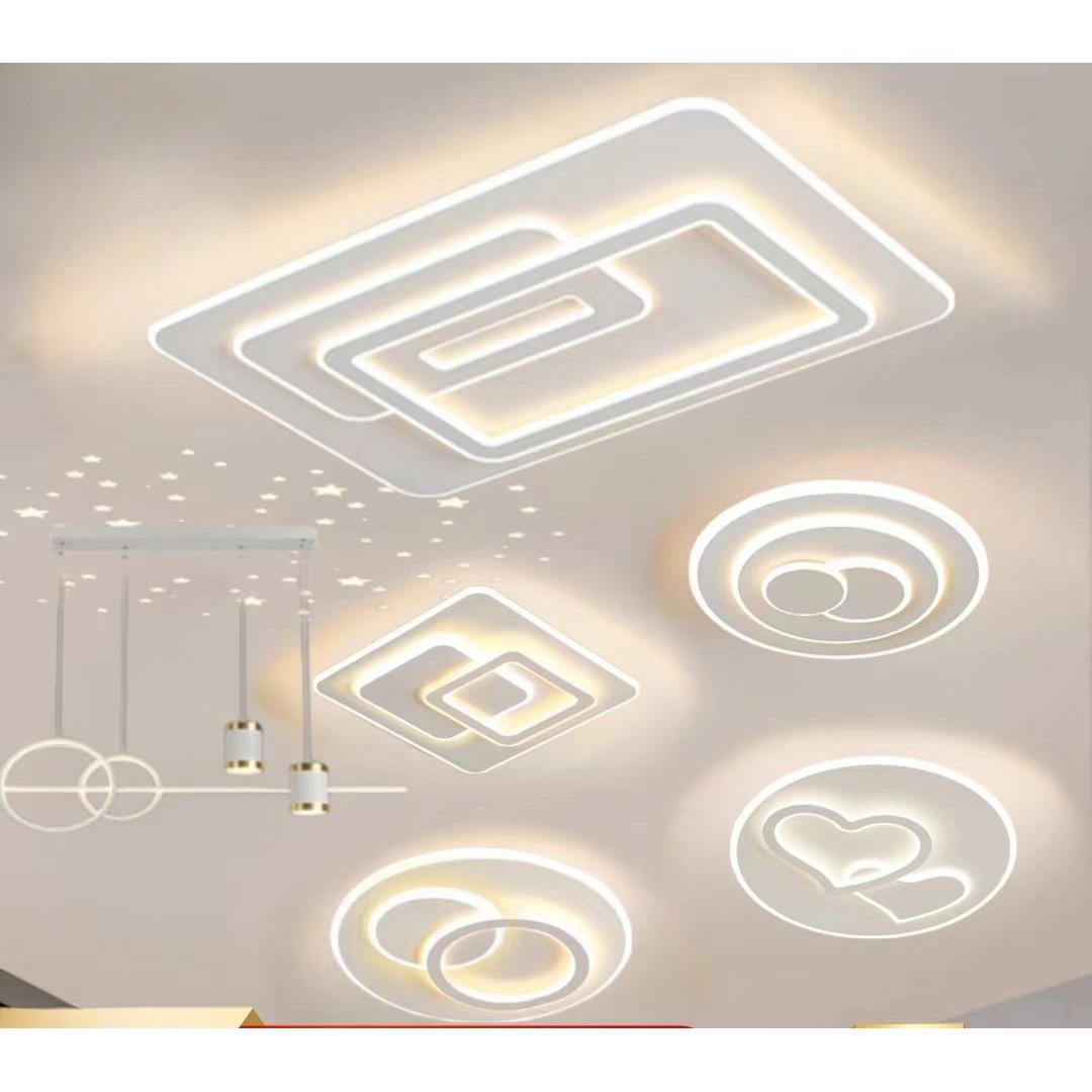中山灯具2025新款现代简约风客厅灯卧室灯吸顶灯套餐组合厂家直销