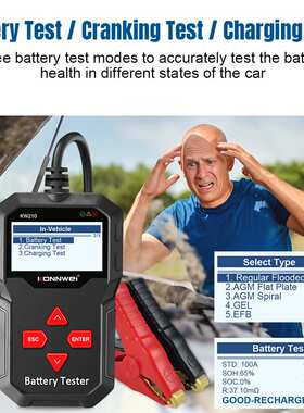 KW210 Handy Car Battery Analyzer 12V Vehicle Battery Tester