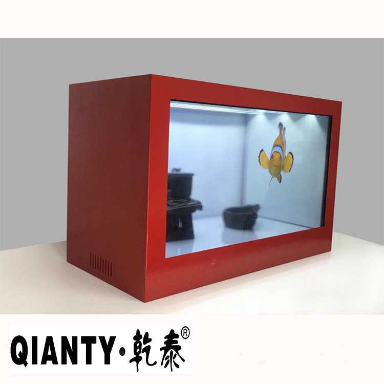厂家研发液晶3D透明展示柜 广告机红色新款 触摸液晶显示器拼接屏