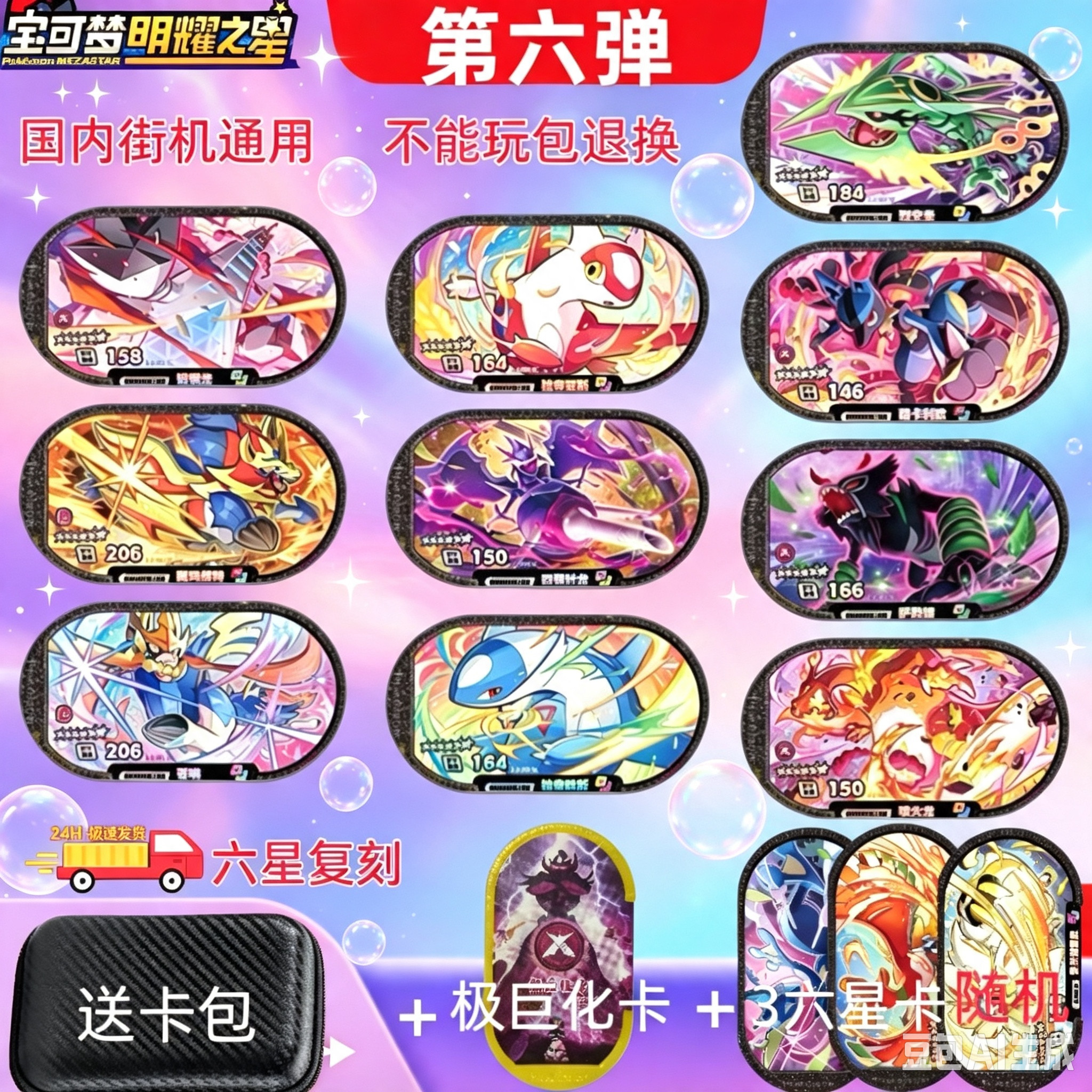 宝可梦卡牌卡盘明耀之星银河第二弹新时代街机卡牌六星烈空坐图片