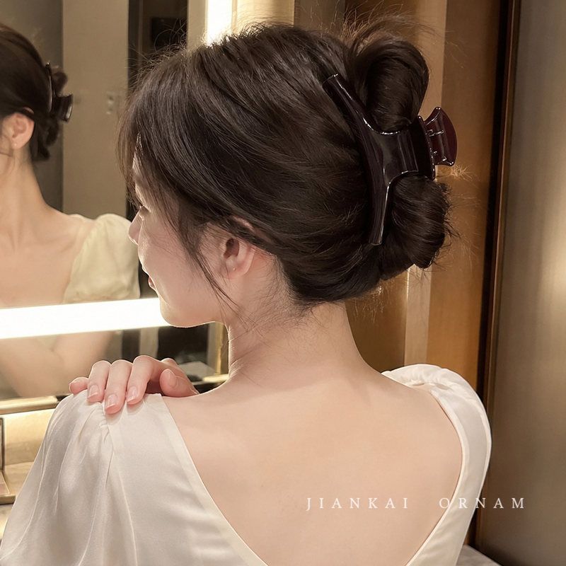 头发女高级感发夹发卡鲨鱼盘发后脑勺新款弧形头饰抓夹夹2026大号
