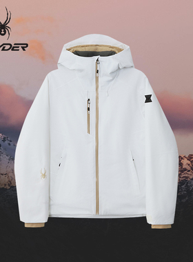 SPYDER蜘蛛秋冬女EXOSHIELD20K连帽P棉黑标滑雪夹克38SD075334WHT