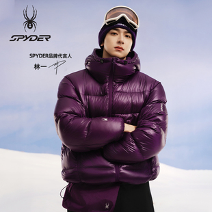 连帽极光厚羽绒服25CF241M SPYDER蜘蛛秋冬男子短款 林一同款