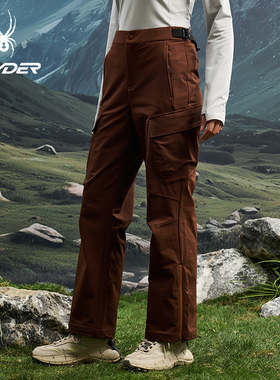 SPYDER蜘蛛秋冬女子防泼水重磅哑光双弹梭织厚休闲长裤25CF528W