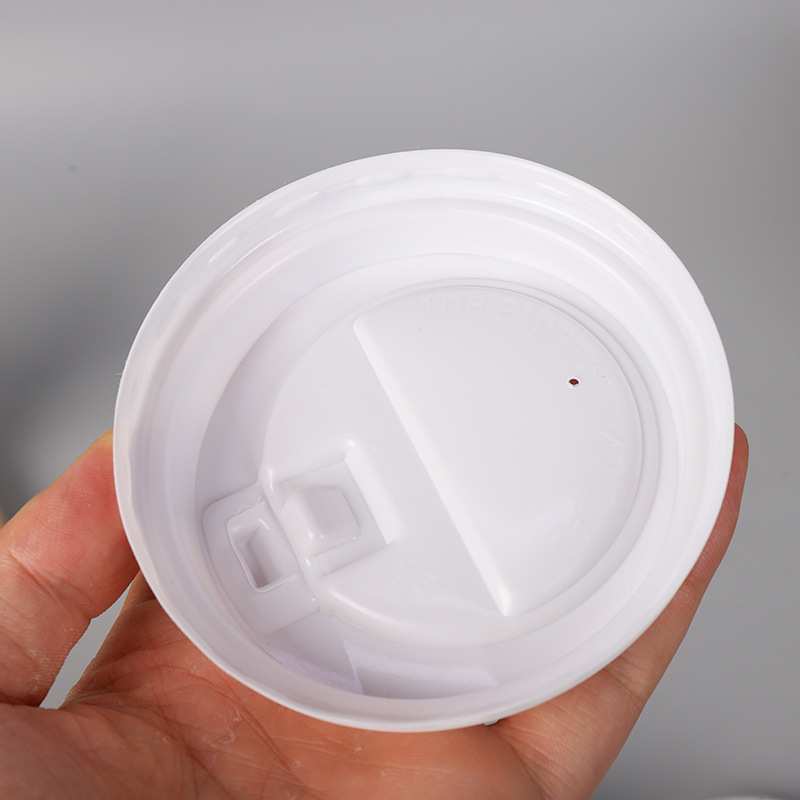食品级果茶咖啡PP盖子90口径塑料杯盖平面平口加厚豆浆纸杯盖子