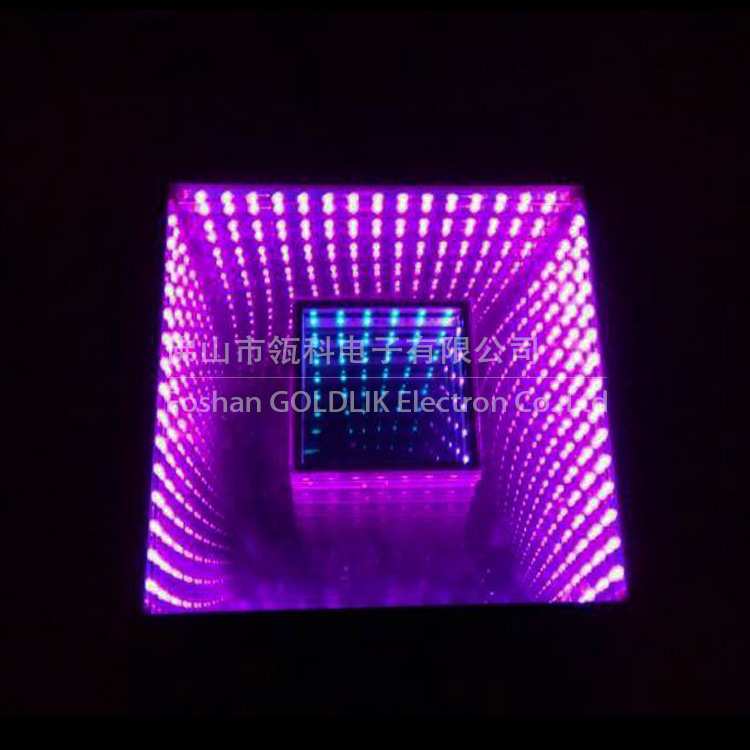 LED回字造型中空造型口字造型3D镜面发光地砖灯