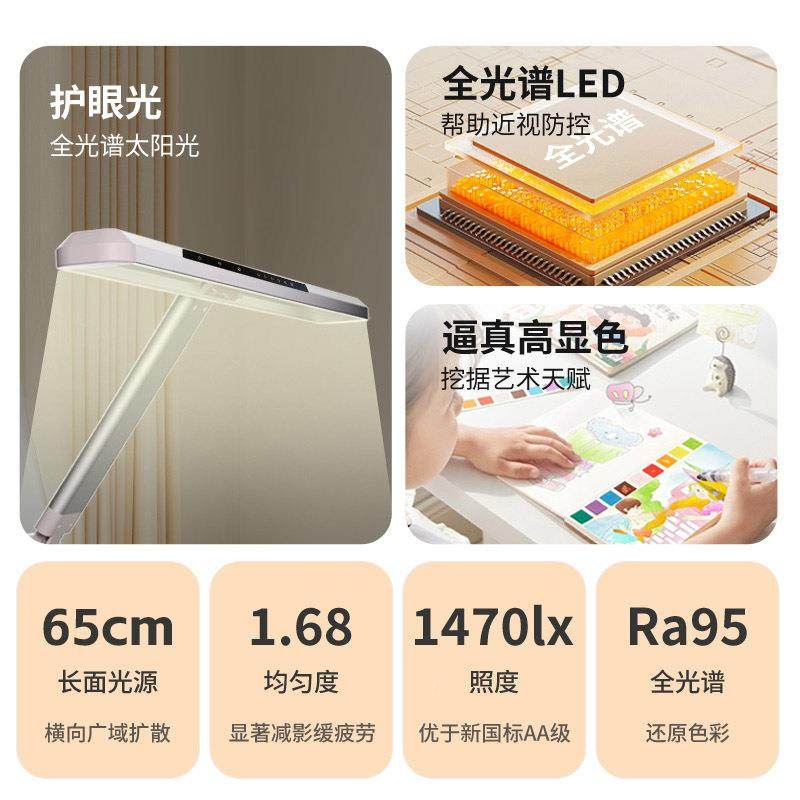 儿童台灯习护眼补488学光灯五档色夹子温用灯书桌竖夹学生阅读台,家装灯饰光源,阅读台灯(护眼灯/写字灯),淘宝优惠券,粉丝福利购,淘宝优惠卷
