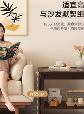 沙发边客厅家用实木小桌正方形约现方几代小户型阳台休闲tb-81062