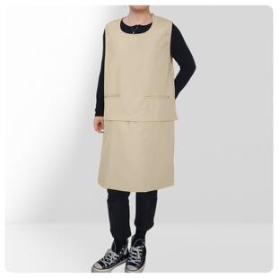 轻薄款2穿防水BYO甲围厨裙房餐马多用途防油防污工作饮服围腰