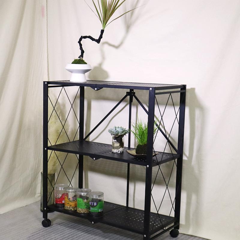 免移安可动移动餐车书架可移装动手推餐车客折叠置物厅架厨房多层