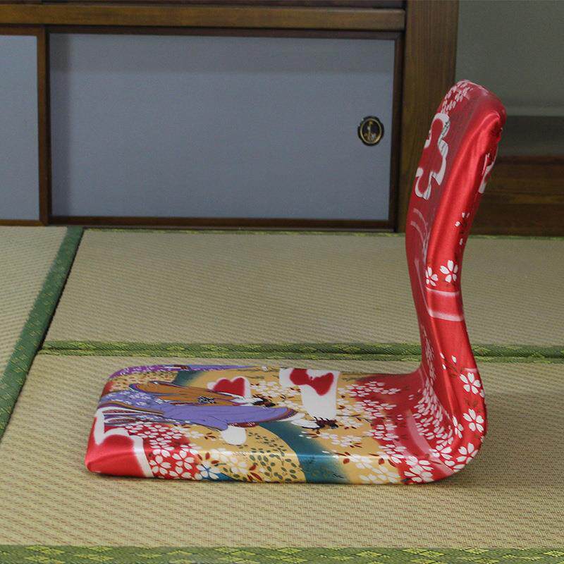椅侍女椅日式餐厅榻榻米ZMS上靠背无脚地床板椅家用懒人座榻榻米