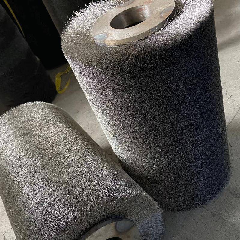 定丝制钢镀铜钢丝锈刷铜丝不锈钢丝滚筒抛打磨式除辊FOO缠绕光刷