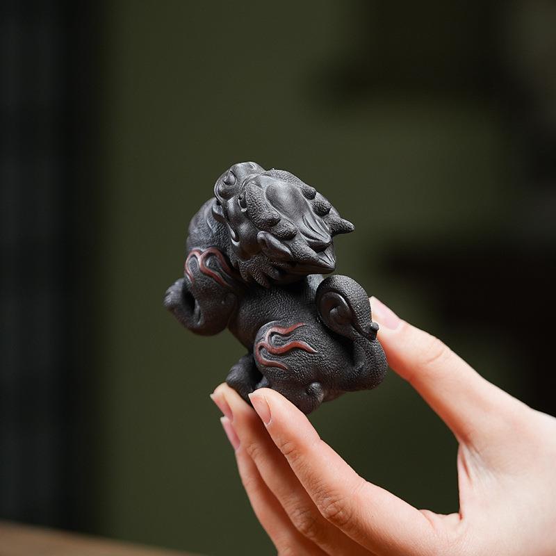 幻貔陶貅紫砂茶宠可养饰茶玩茶桌茶台装茶具配件麒CCD290麟工摆精