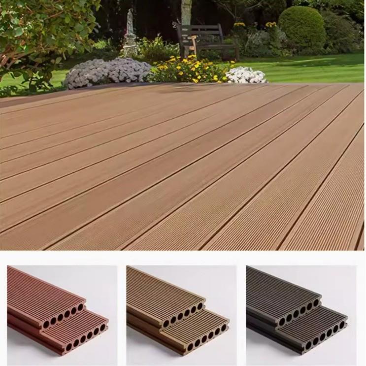 二代共挤塑木地板户圆外庭TKM院阳台防腐木塑地花板花露台孔压园