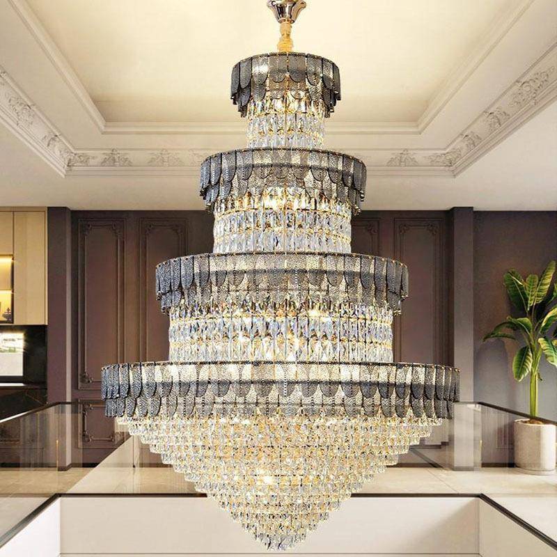 复楼大吊灯别墅挑式空客厅晶灯现UPD轻奢楼中代楼跃层大水厅挑高