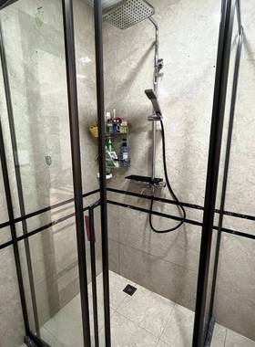 3酒店工程04不锈钢淋浴房弧HJT房扇形淋浴房钢化移淋门半圆浴弧