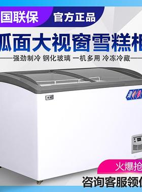柜冷冻柜卧式圆SD/SC-53弧门速冻柜商用家用糕柜冰展示柜海鲜雪柜