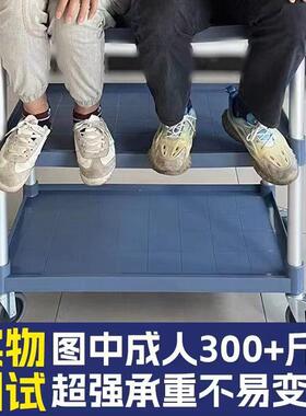 INV加厚餐车小推塑车移动饭店料商用餐厅收三碗层店手酒推车上菜