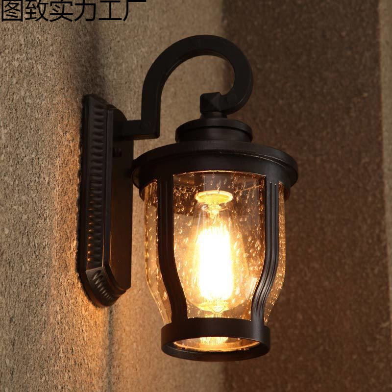 美式复古壁灯户外防水庭院灯别墅仿古阳台灯欧式田园餐厅墙壁挂灯