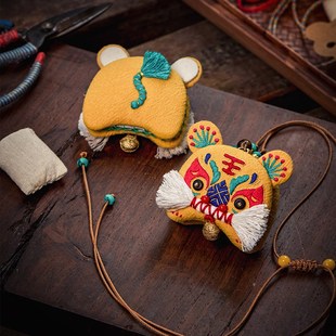 王的手创 端午节香囊diy材料包手工香包袋中药驱蚊随身佩戴虎项链