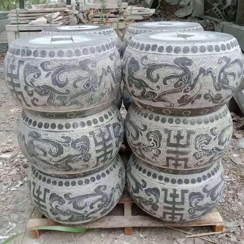 厂家支持来图设计雕刻仿古柱墩石 青石实心柱基石石柱墩