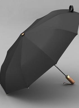 OLS8动YCAT三折厚10骨自雨伞商务手柄商务男加固款伞骨耐用加伞布
