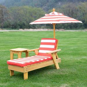 现代儿简约儿童庭木院户外杉NFJ-E01-家具椅童躺椅四件套套装带雨