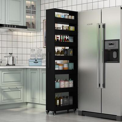 厨房冰箱纳缝隙置物QHL柜窄边柜置物拉架抽式收柜杂物夹缝柜柜缝